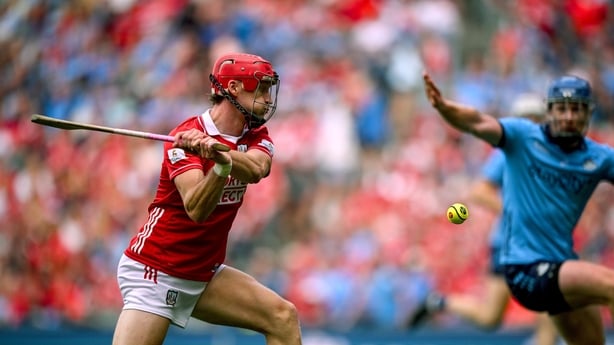 Alan Connolly of Cork scores his side's seventh goal during the GAA Hurling All-Ireland Senior Championship semi-final match between Cork and Dublin at Croke Park in Dublin. Photo by Ramsey Cardy/Sportsfile
