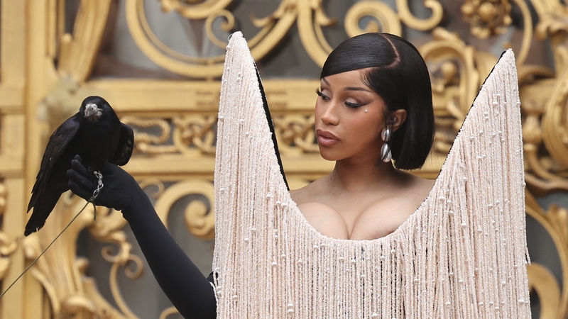 Cardi B attends Schiaparelli at Petit Palais during the Haute Couture Fall/Winter 2025/2026 as part of Paris Fashion Week. Getty Images.