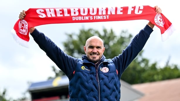 Shelbourne head coach Joey O'Brien at Tolka Park in Dublin.