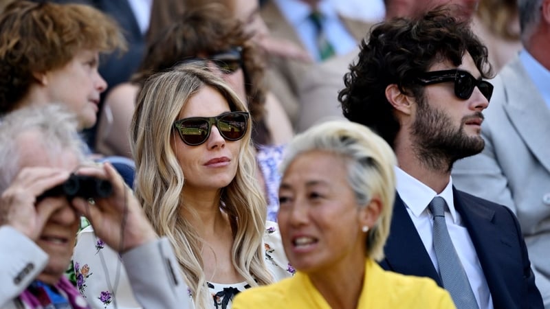 Sienna Miller and Oli Green at Wimbledon on Tuesday
