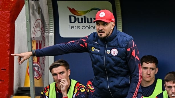 Shelbourne head coach Joey O'Brien during the SSE Airtricity Men's Premier Division match between Shelbourne and Cork City at Tolka Park in Dublin.