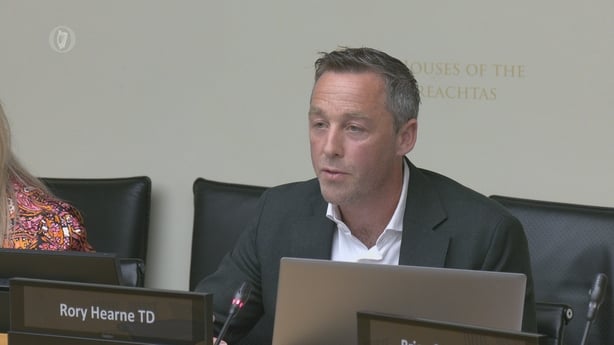 Social Democrates TD Rory Hearne at housing committee