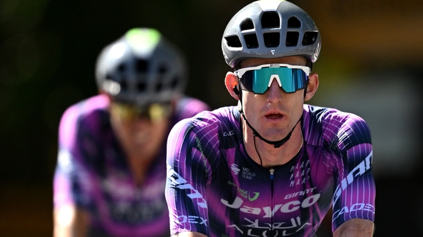 Eddie Dunbar of Ireland and Team Jayco AlUla crosses the finish line during the 112th Tour de France, Stage 4 a 174.2km stage from Amiens Metropole to Rouen / #UCIWT / on July 08, 2025 in Rouen, France.