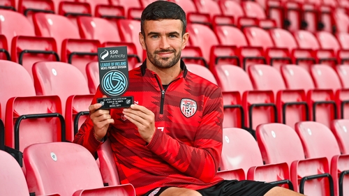 Michael Duffy with his SSE Airtricity / SWI Player of the Month Award