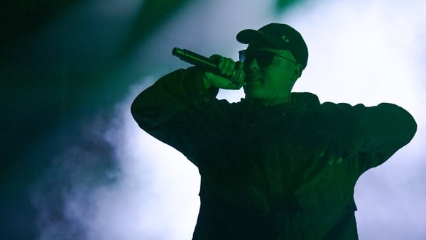 a person holding a microphone