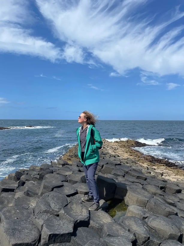 Ella Walker at the Giant's Causeway