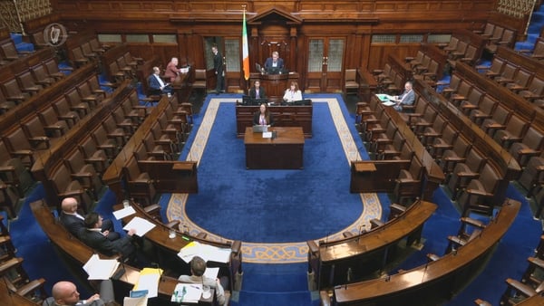 Dáil sitting in the Dáil chamber