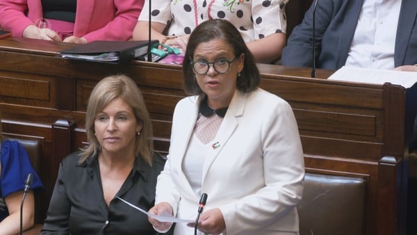 Mary Lou Mcdonald speaks in Dáil