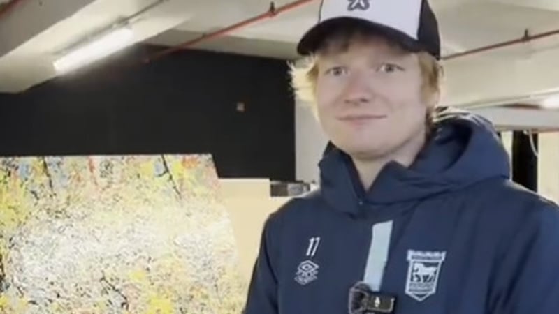 Ed Sheeran's paintings are set to be exhibited at Heni art gallery in central London from Friday 11 July until Friday 1 August Screengrab: Ed Sheeran/Twitter