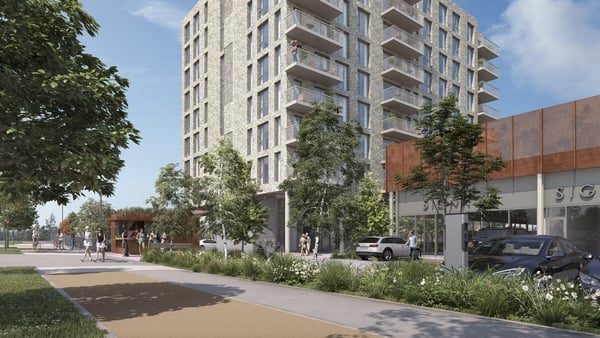 Artist depiction of Sandyford apartment scheme