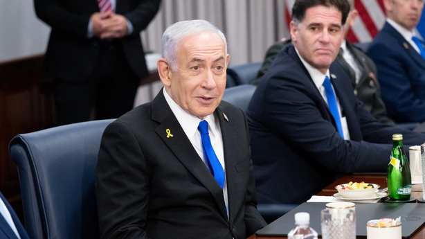 Israeli Prime Minister Benjamin Netanyahu (L) speaks during a meeting with US Secretary of Defense Pete Hegseth at the Pentagon in Washington, DC, on July 9, 2025. Netanyahu has met twice this week with US President Donald Trump during his trip to Washington, DC, in addition to meetings at the Penta
