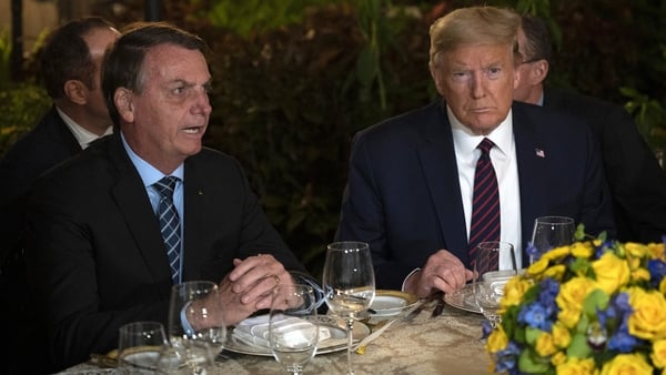 Jair Bolsonaro meeting Donald Trump in March 2020