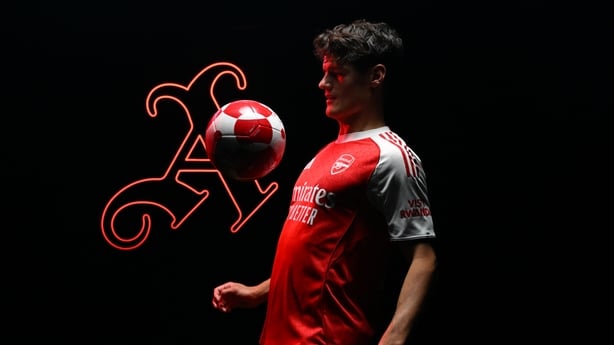 LONDON COLNEY, ENGLAND - JULY 09: Arsenal unveil new signing Christian Norgaard at Sobha Realty Training Centre on July 09, 2025 in London Colney, England. (Photo by Stuart MacFarlane/Arsenal FC via Getty Images)