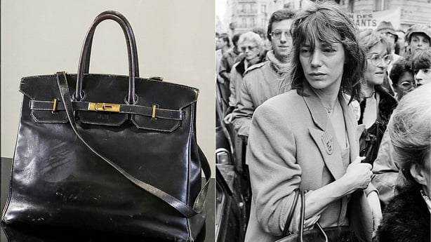The "Birkin" bag by Hermes which belonged to British-French actress and singer Jane Birkin 