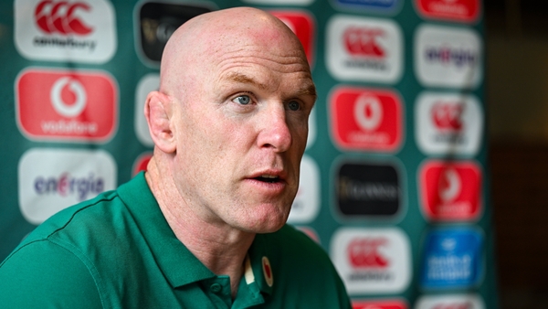 10 July 2025; Interim head coach Paul O'Connell speaks to the press during an Ireland rugby media conference at the Hyatt Regency Hotel in Lisbon, Portugal. Photo by David Fitzgerald/Sportsfile