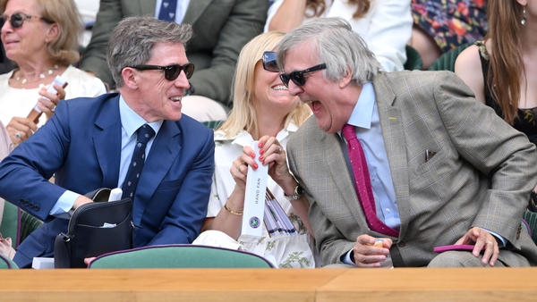 Rob Brydon and Stephen Fry at Wimbledon