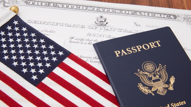 American passport, close-up