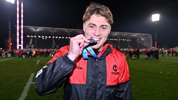 CHRISTCHURCH, NEW ZEALAND - JUNE 21: James O'Connor of the Crusaders celebrates after winning the Super Rugby Pacific Grand Final match between Crusaders and Chiefs at Apollo Projects Stadium on June 21, 2025 in Christchurch, New Zealand. (Photo by Kai Schwoerer/Getty Images)