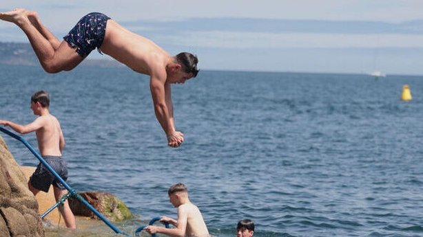 People jump into the 40 foot in Dublin