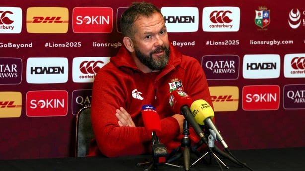 3 July 2025; Head coach Andy Farrell during a British & Irish Lions team announcement at The Intercontinental Sydney by OHG in Sydney, Australia. Photo by Steve Christo/Sportsfile