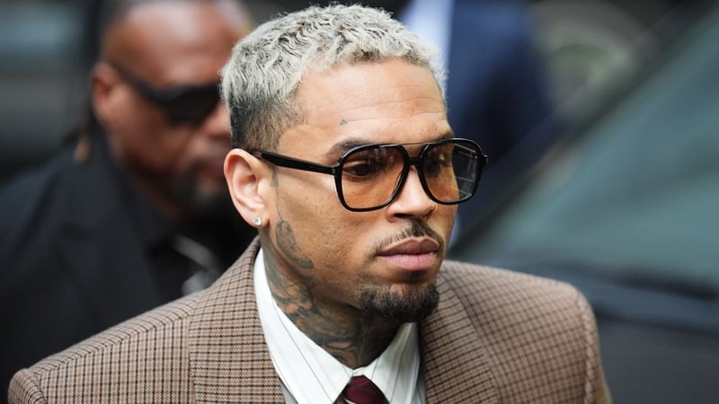 R&B singer Chris Brown arriving at Southwark Crown Court, south London on Friday