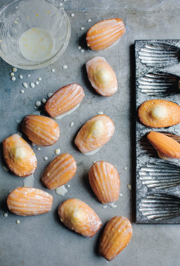 a close-up of madelines