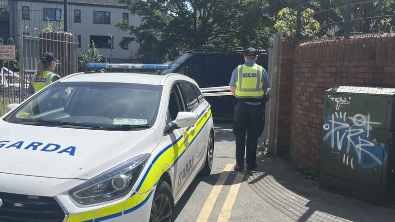 Gardaí at the scene in the Watergate area this afternoon