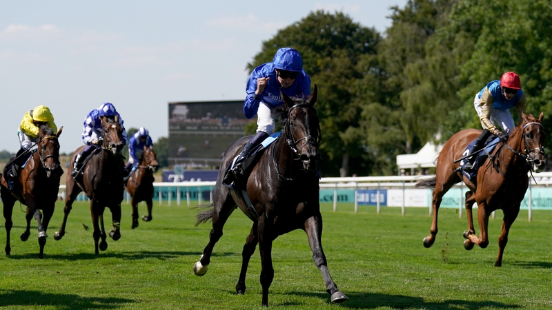 William Buick punches the air after Cinderella's Dream win on the July course