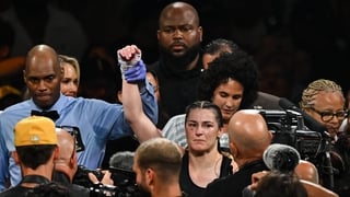 Katie Taylor is declared the winner by majority decision against Amanda Serrano after their undisputed super lightweight championship fight at Madison Square Garden in New York, USA.
