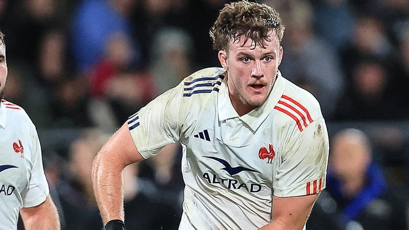 Joshua Brennan in action during France's loss to New Zealand