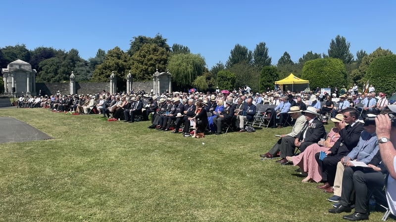 The ceremony took place at the Irish National War Memorial Gardens in Dublin