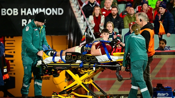 12 July 2025; Luke Cowan-Dickie of British & Irish Lions leaves the pitch with an injury during the tour match between AUNZ XV and the British & Irish Lions at the Adelaide Oval in Adelaide, Australia. Photo by Brendan Moran/Sportsfile