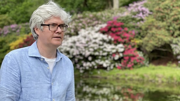 Director Frank Mannion on location for his documentary A Sip of Irish