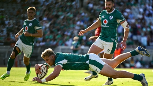 Hugh Gavin scored twice on his international debut