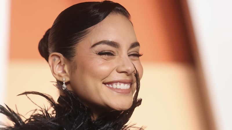 Vanessa Hudgens shared photos to Instagram captioned "round two!!!!" that showed her and her husband Cole Tucker pointing at her pregnancy bump