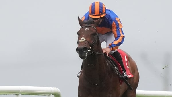 Rock Of Cashel ridden by jockey Wayne Lordan (left) on their way to winning the Eventus Irish EBF (C & G) Maiden during the Opening Day of The Galway Races Summer Festival at the Galway Racecourse. Picture date: Monday July 29, 2024.