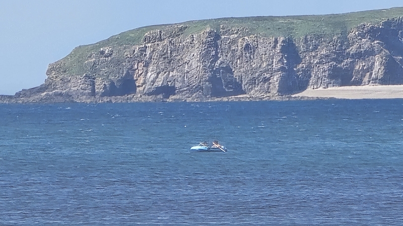 The two men were located around 800 metres from shore by the RNLI crew