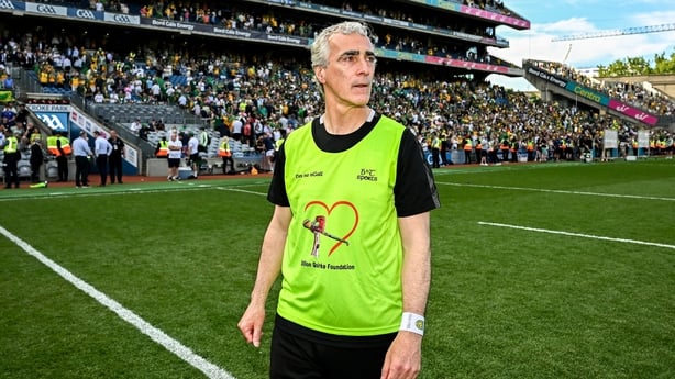 13 July 2025; Donegal manager Jim McGuinness after the GAA Football All-Ireland Senior Championship semi-final match between Meath and Donegal at Croke Park in Dublin. Photo by Seb Daly/Sportsfile