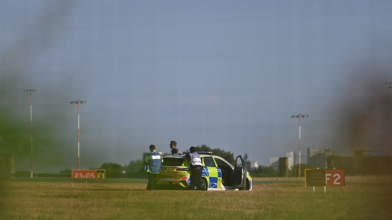 Police remain at the scene alongside fire and ambulance services