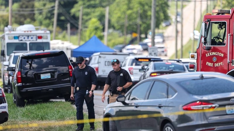 Parts of a road were blocked off as police investigated a shooting in Lexington, Kentucky