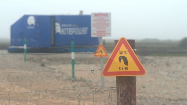 The Mayo site where kites are being flown to generate electricity