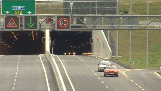 Motorists use the Limerick tunnel in 2010.