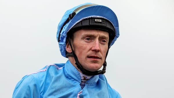 29 March 2025; Jockey Billy Lee at The Curragh Racecourse in Kildare. Photo by Thomas Doolin/Sportsfile