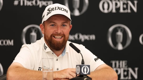 Shane Lowry of Ireland speaks to the media during a press conference prior to The 153rd Open Championship