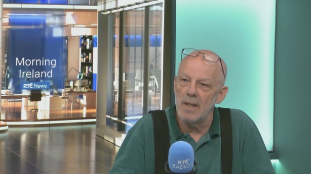 Blood Bike volunteer Michael Noonan in studio speaking to RTÉ's Morning Ireland