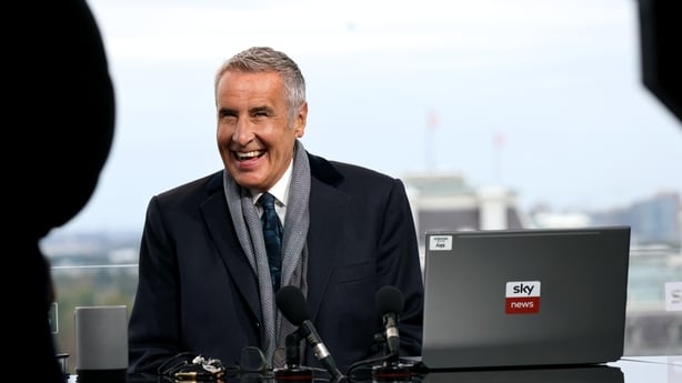 WASHINGTON, DC - NOVEMBER 01: Sky News gears up to provide special coverage of the U.S. Election with a rehearsal, as Dermot Murnaghan prepares for the special election program, AMERICA DECIDES, on Sunday, November 1 in Washington D.C. (Photo by Paul Morigi/Getty Images for Sky News)