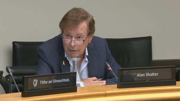 Alan Shatter speaking to an Oireachtas Committee