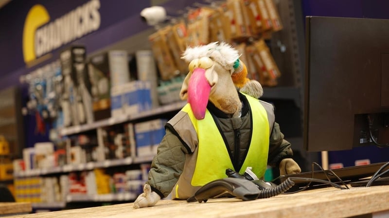 Dustin the Turkey at the opening of the newly refurbished branch of Chadwicks in Salllynoggin, Dublin on Tuesday. Photo credit: Conor McCabe