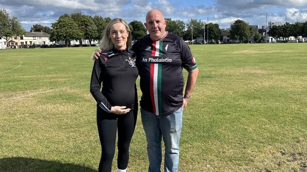 Leah O'Shaughnessy and Hughie Cullen at Good Counsel GAA Club in Dublin
