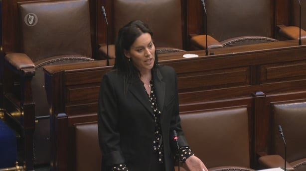 Minister for Health Jennifer Carroll Mac Neill speaking in the Dáil